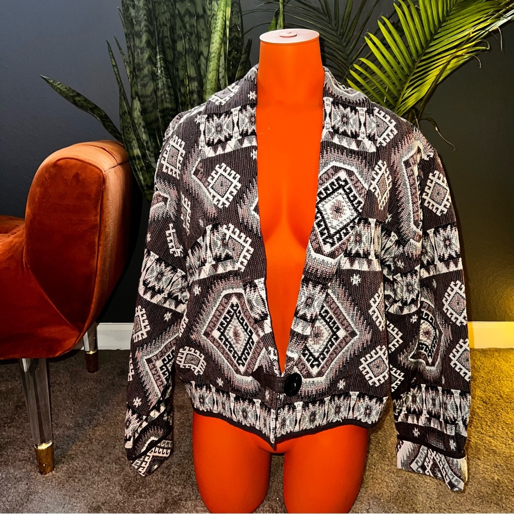 Casual Corner Tapestry Jacket | Southwest Print | Size L